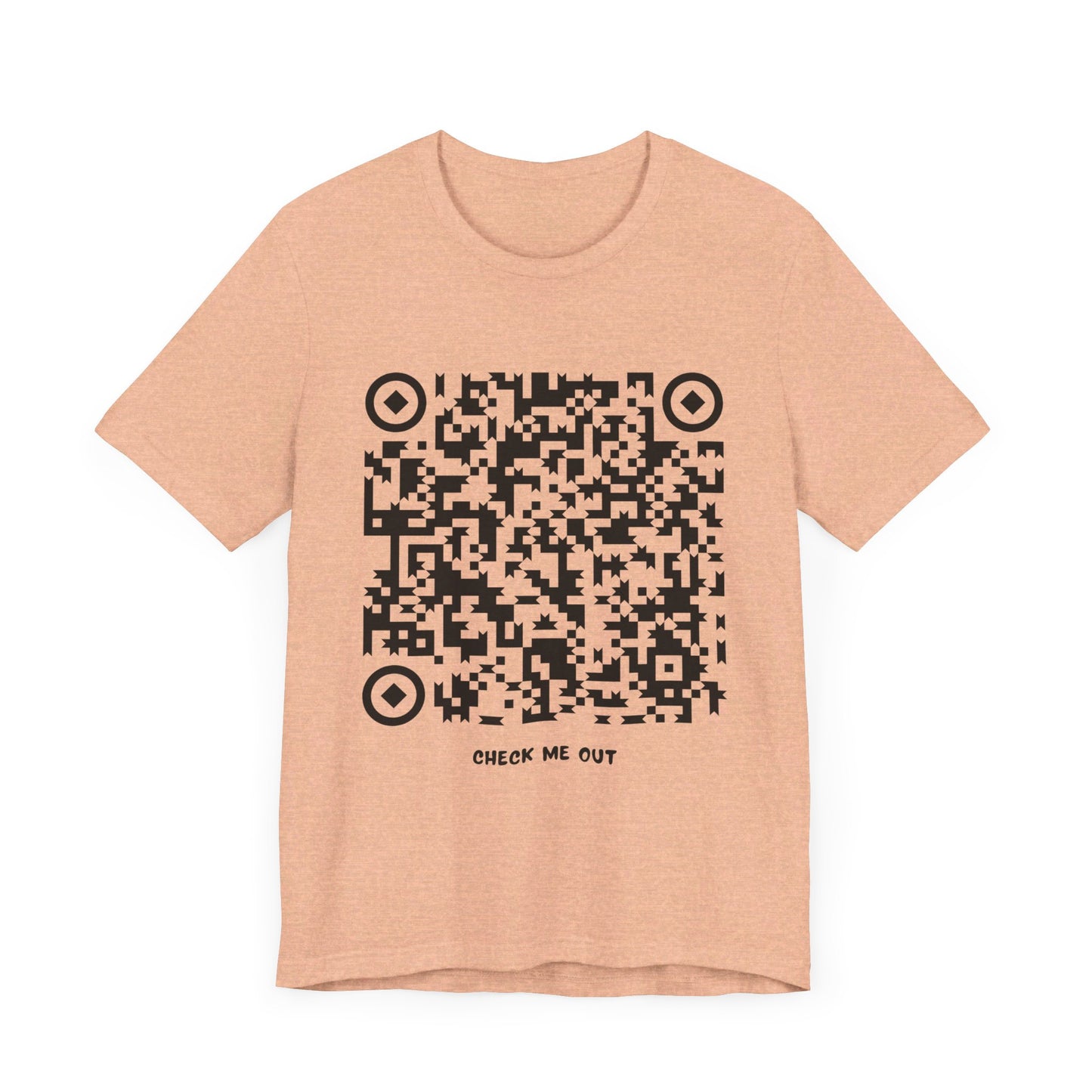 Camiseta con CÓDIGO QR (ENVIAR DESNUDOS) (CHECK ME TEXTO) Camiseta de manga corta Unisex Jersey