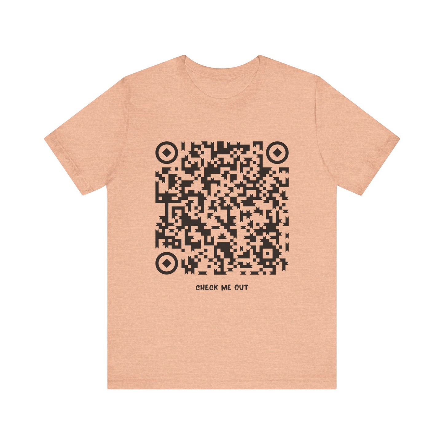 Camiseta con CÓDIGO QR (ENVIAR DESNUDOS) (CHECK ME TEXTO) Camiseta de manga corta Unisex Jersey