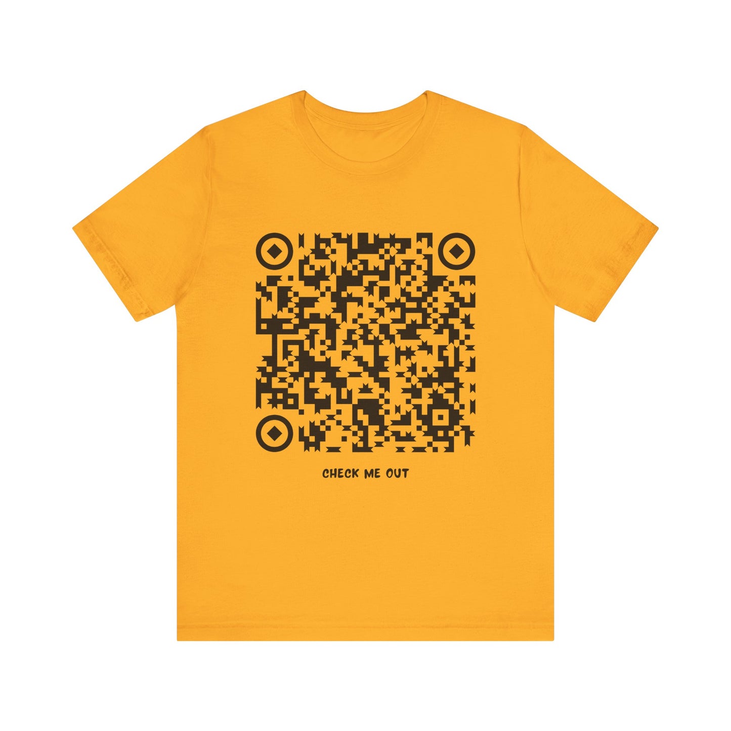 Camiseta con CÓDIGO QR (ENVIAR DESNUDOS) (CHECK ME TEXTO) Camiseta de manga corta Unisex Jersey