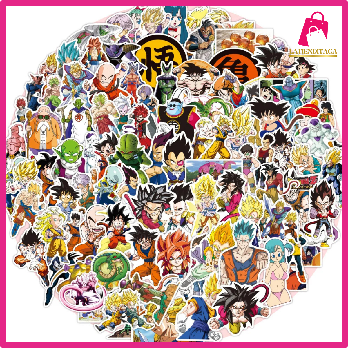 50Pcs Drag*n Ball Son Goku Anime Graffiti Stickers for Kid Waterproof DIY Car Computer Skateboard Cool Cartoon Sticker