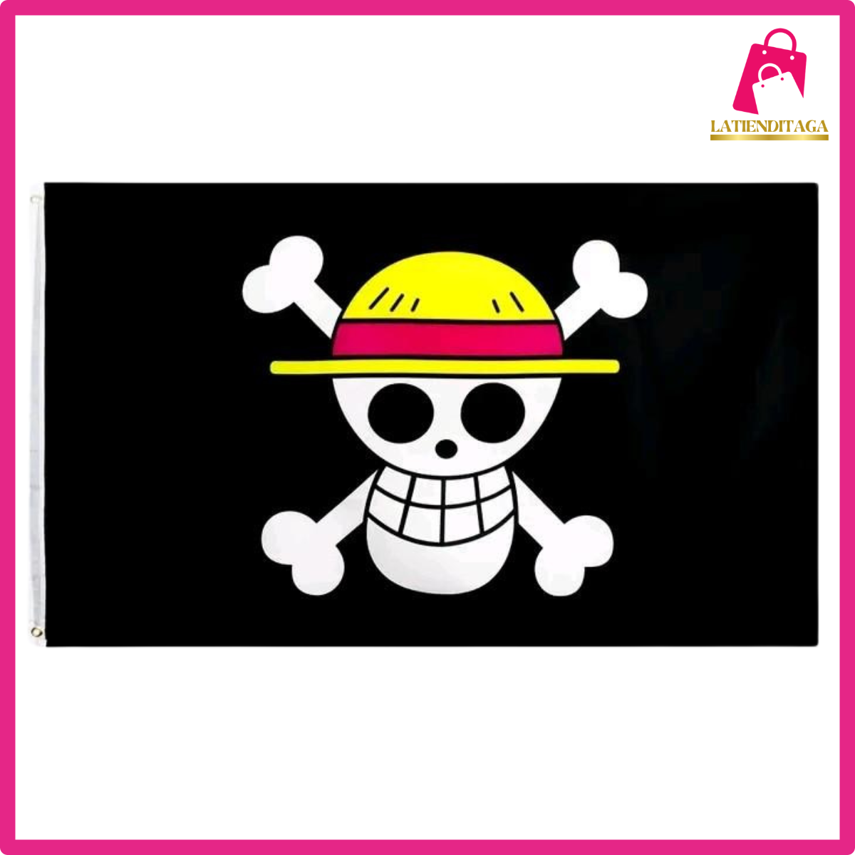 Bandera pirata de una pieza de anime, bandera del sombrero de paja de Luffy 3x5 pies