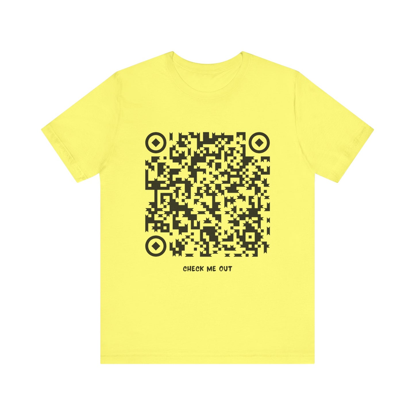 Camiseta con CÓDIGO QR (ENVIAR DESNUDOS) (CHECK ME TEXTO) Camiseta de manga corta Unisex Jersey