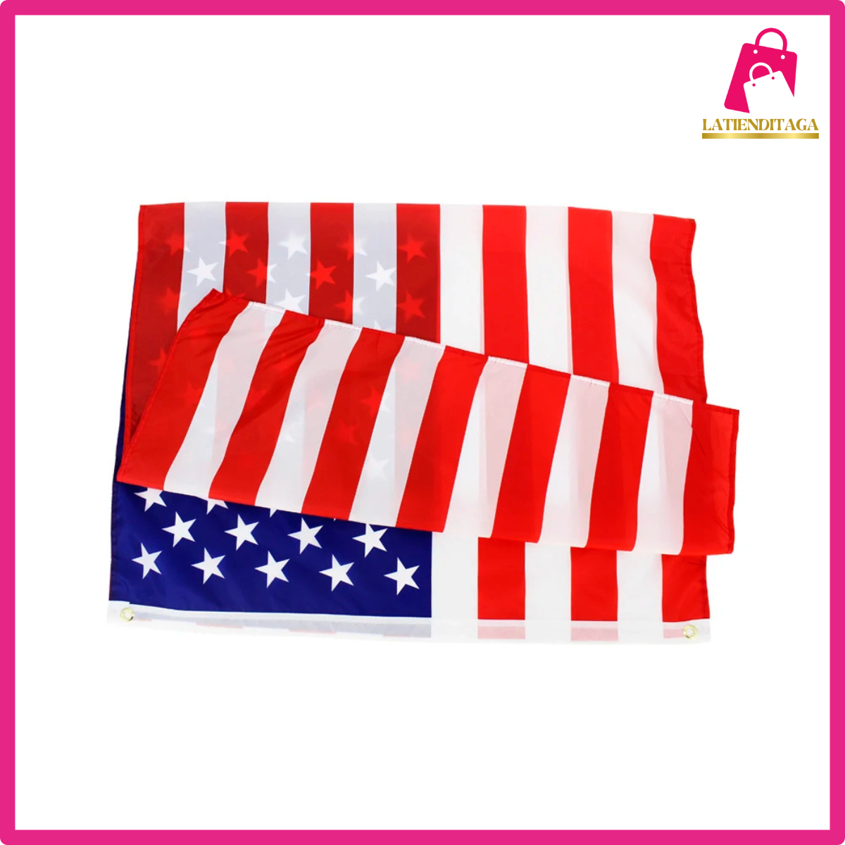 USA Flag High Quality Double Sided Printed Polyester American Grommets