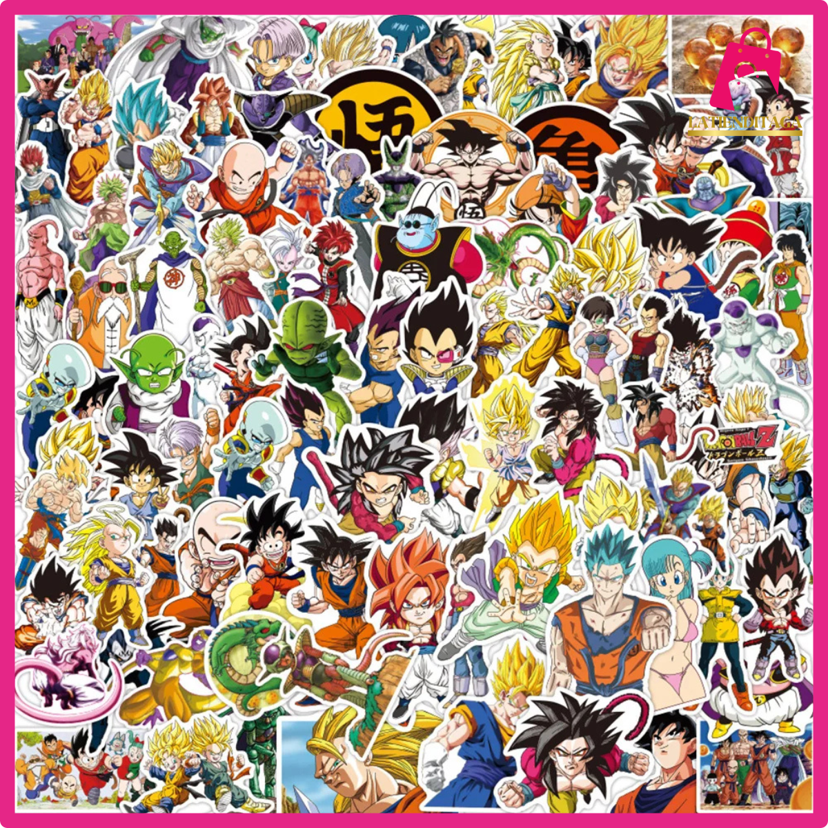 50Pcs Drag*n Ball Son Goku Anime Graffiti Stickers for Kid Waterproof DIY Car Computer Skateboard Cool Cartoon Sticker