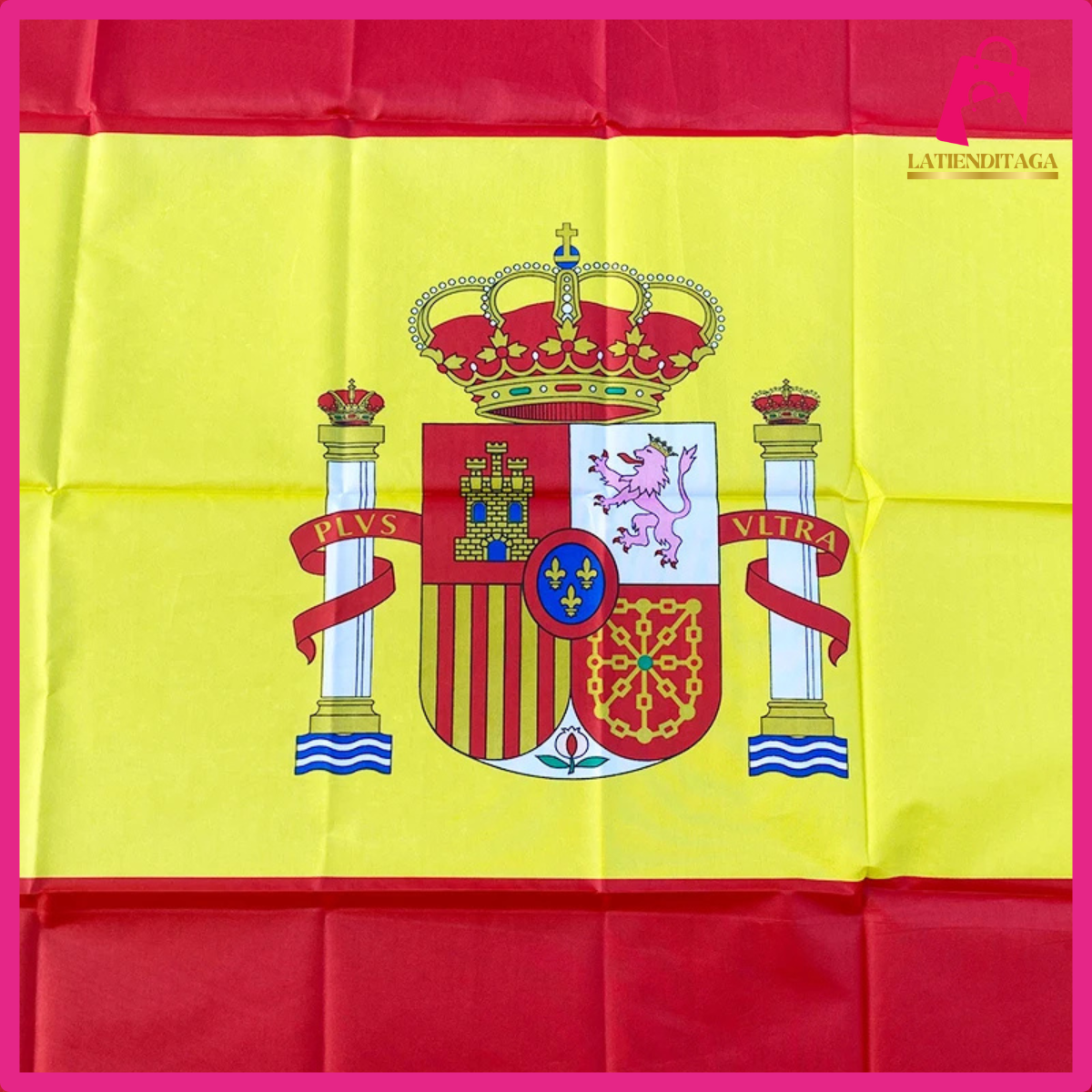 Bandera de España, bandera colgante de poliéster, bandera nacional de España, bandera interior para exteriores, 3x5 para celebración, bandera grande