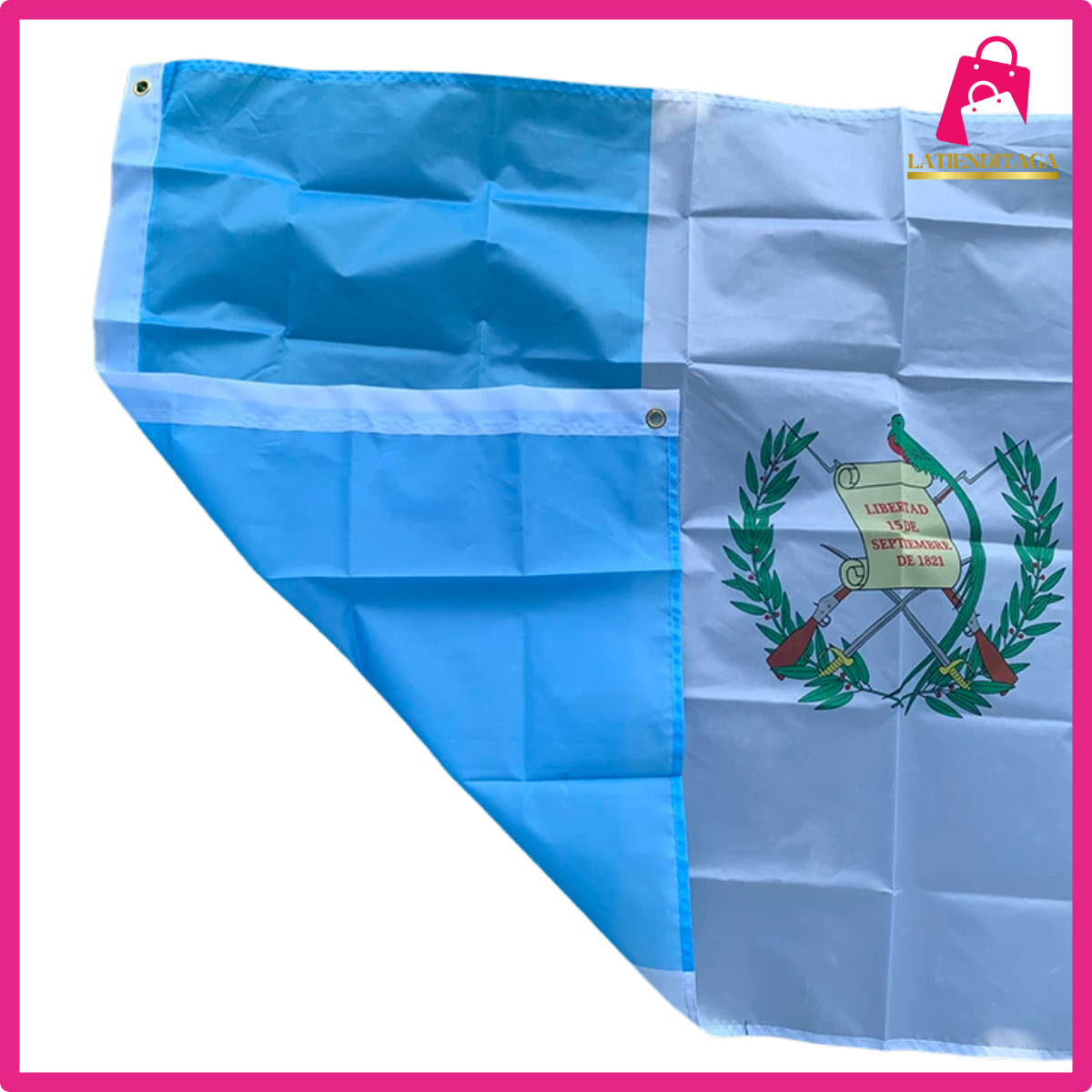 Bandera de Guatemala Bandera de poliéster súper polivinílica de 3x5 pies Bandera de poliéster para interiores y exteriores