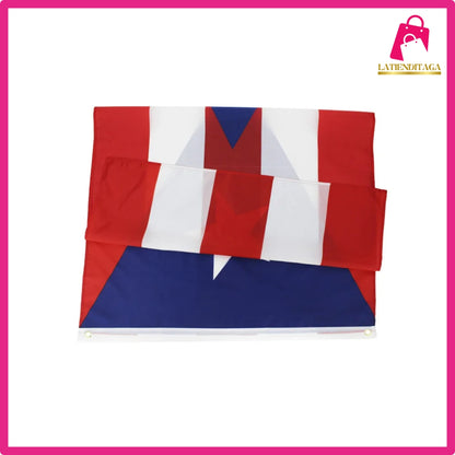 Drapeau de Porto Rico aux couleurs vives et à la décoloration, en-tête en toile résistante aux UV et double couture (3x5 pieds)