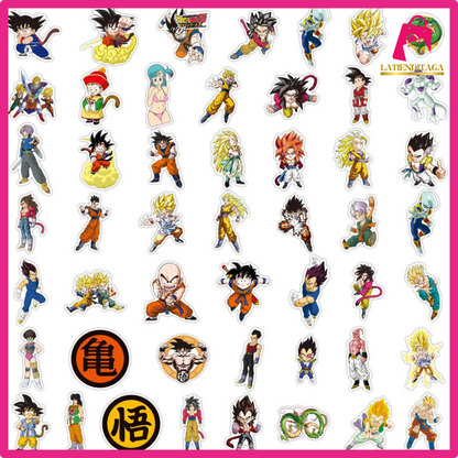 50Pcs Drag*n Ball Son Goku Anime Graffiti Stickers for Kid Waterproof DIY Car Computer Skateboard Cool Cartoon Sticker