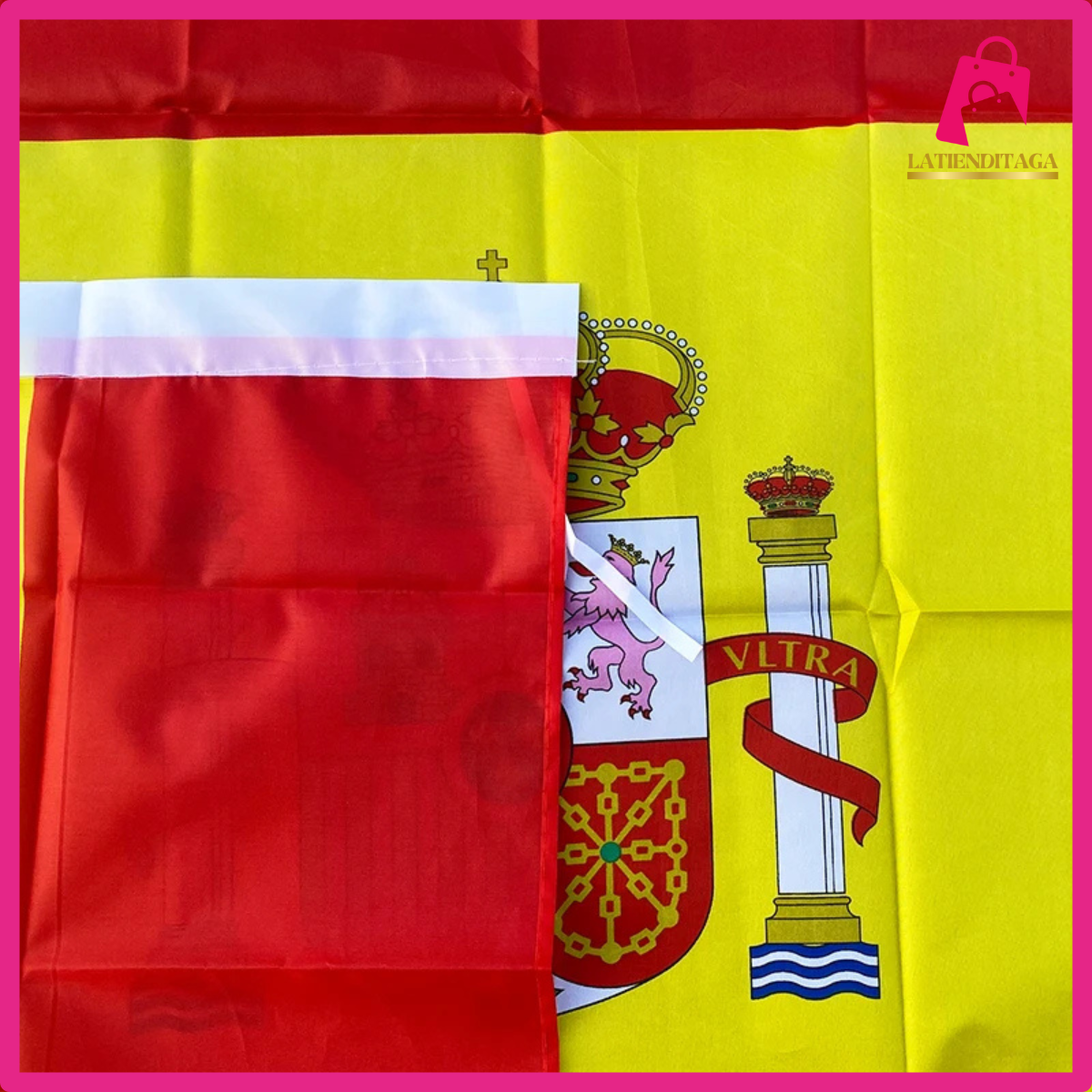 Bandera de España, bandera colgante de poliéster, bandera nacional de España, bandera interior para exteriores, 3x5 para celebración, bandera grande