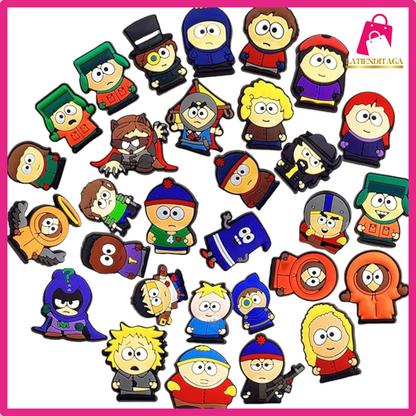 30PCS Anime for South Par* Croc Charms for Boys Girls, for South Park Merch Shoe