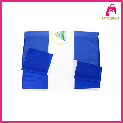 Drapeau National du Nicaragua en Polyester, bannière de 3x5 pieds, décoration extérieure de mariage, ornements