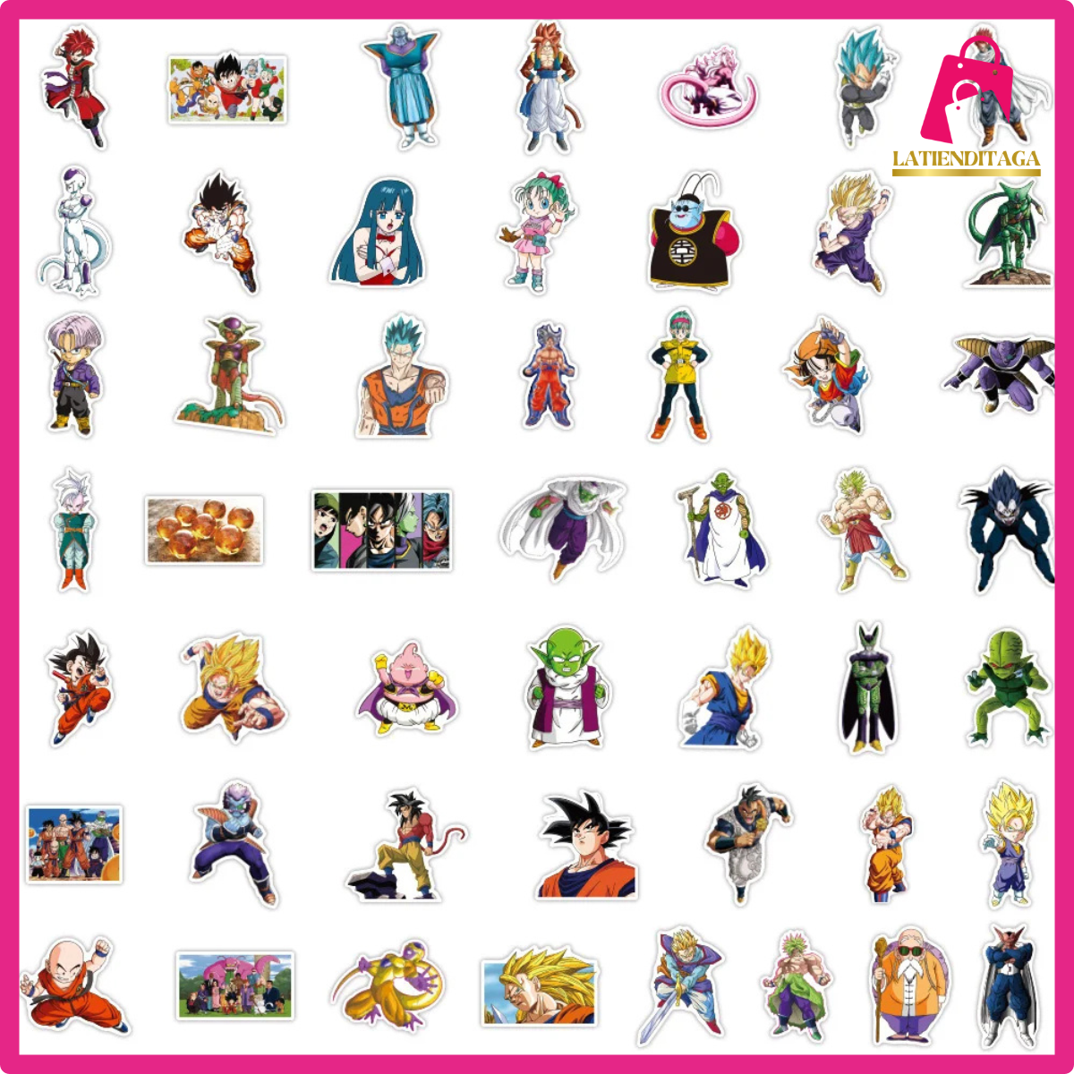 50Pcs Drag*n Ball Son Goku Anime Graffiti Stickers for Kid Waterproof DIY Car Computer Skateboard Cool Cartoon Sticker