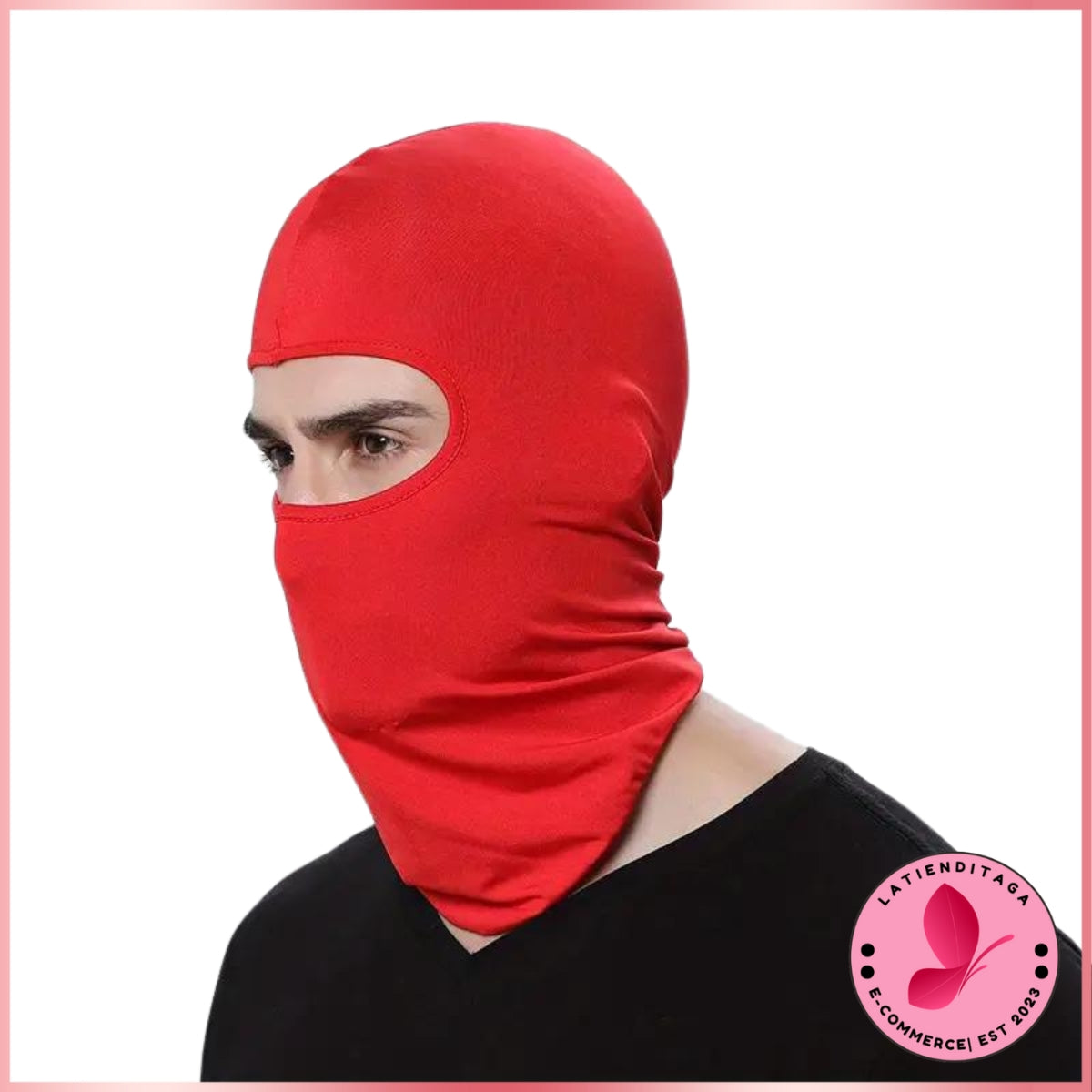 Color sólido unisex máscara de esquí elástico transpirable casual máscara facial ciclismo al aire libre pasamontañas a prueba de viento