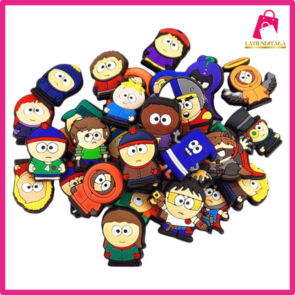 30PCS Anime for South Par* Croc Charms for Boys Girls, for South Park Merch Shoe