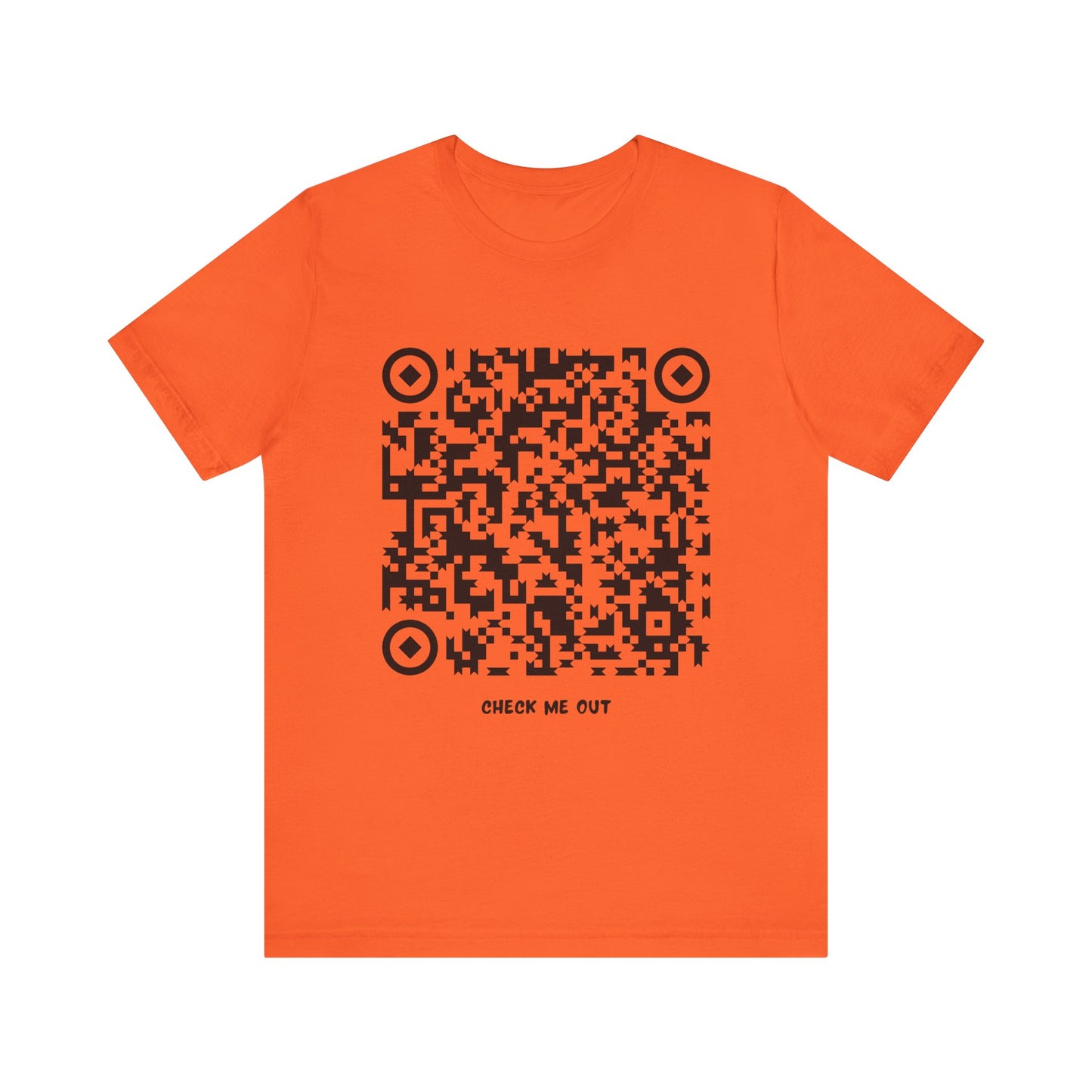 Camiseta con CÓDIGO QR (ENVIAR DESNUDOS) (CHECK ME TEXTO) Camiseta de manga corta Unisex Jersey