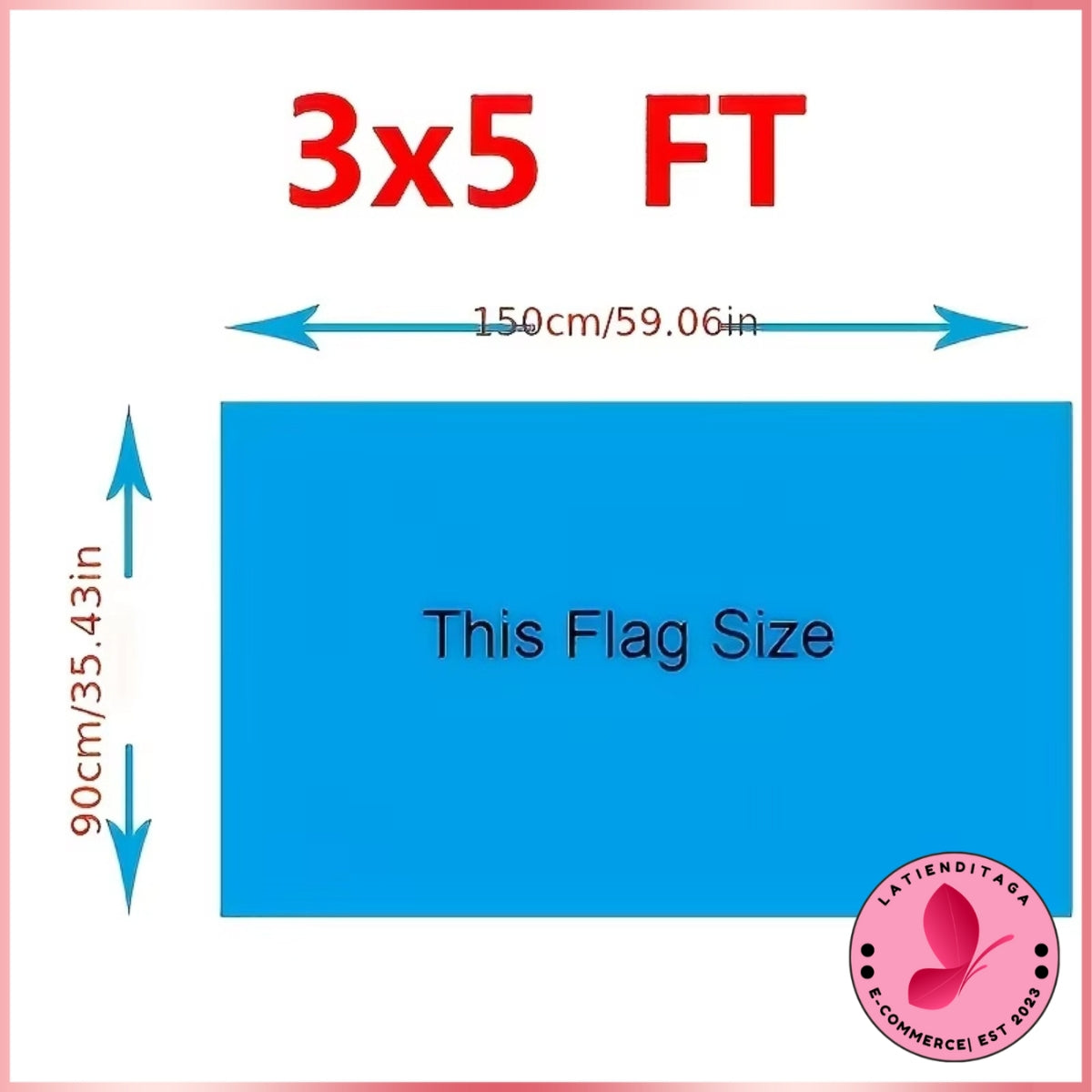 LATIENDITAGA - Tapiz con bandera estadounidense de color rosa Ice S* - 3 x 5, duradero, fácil de colgar, ocasión versátil, regalo perfecto, pancarta de fondo