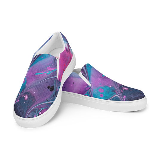 Men's Slip-On Canvas Multicolor Modern Painting Design Shoes