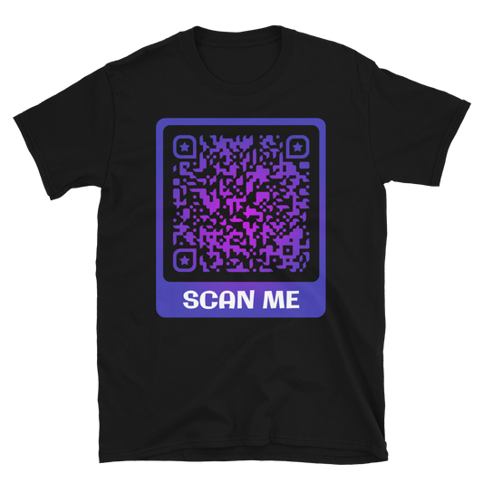 RICK ROLL QR CODE Short-Sleeve Unisex T-Shirt ( DTG PRINTING )