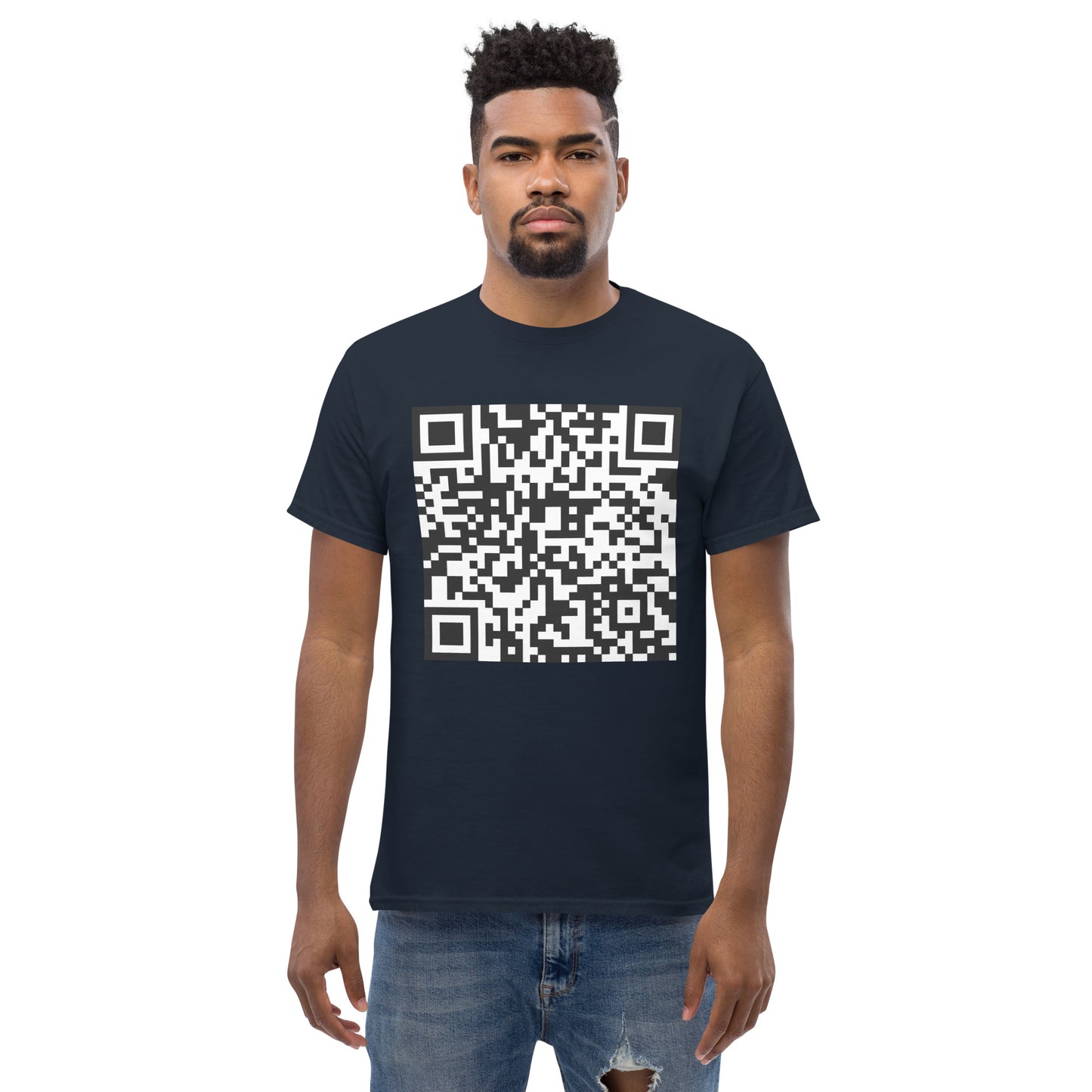 LATIENDITAGA - Camiseta clásica unisex divertida con código QR (FUC* YOU)