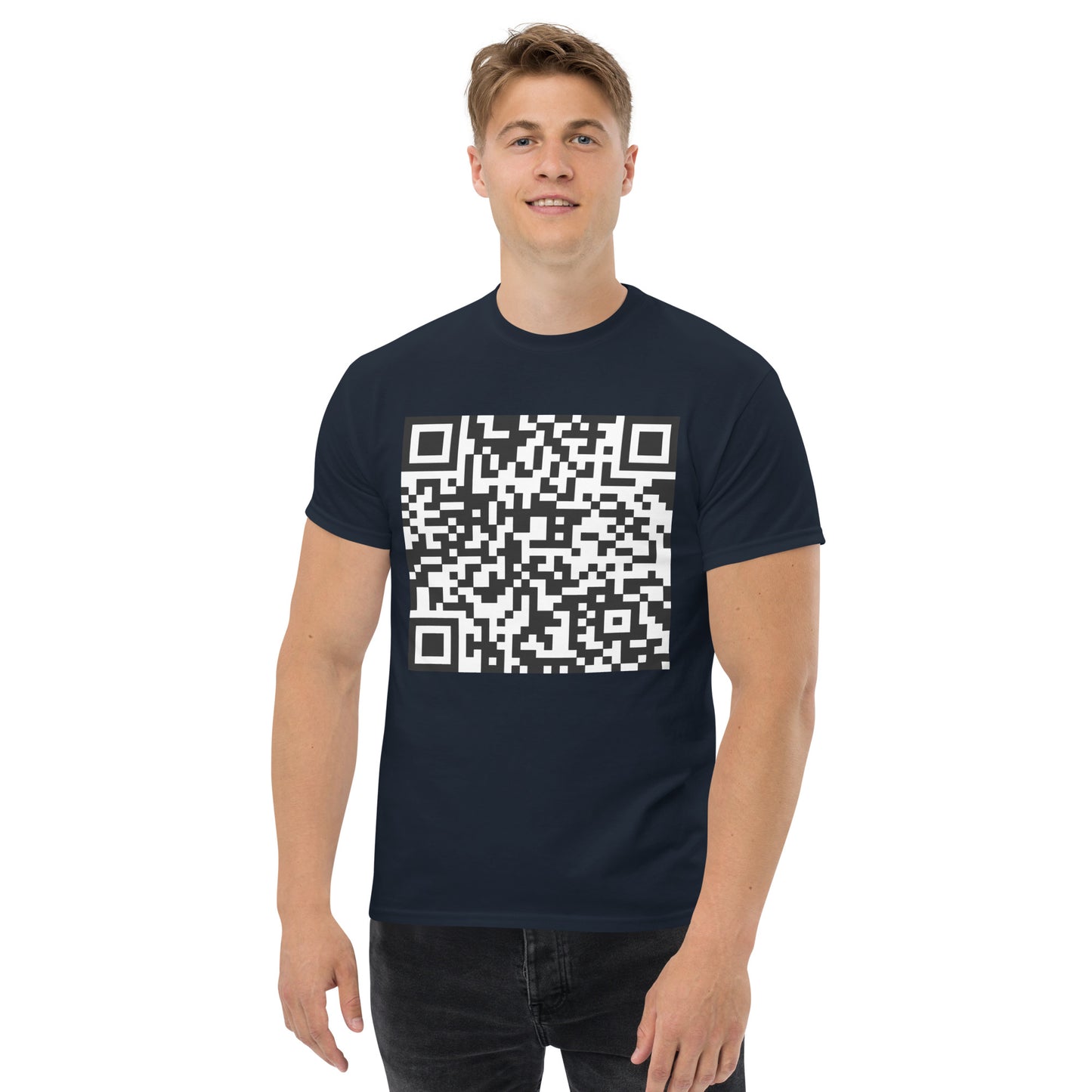 LATIENDITAGA - Camiseta clásica unisex divertida con código QR (FUC* YOU)