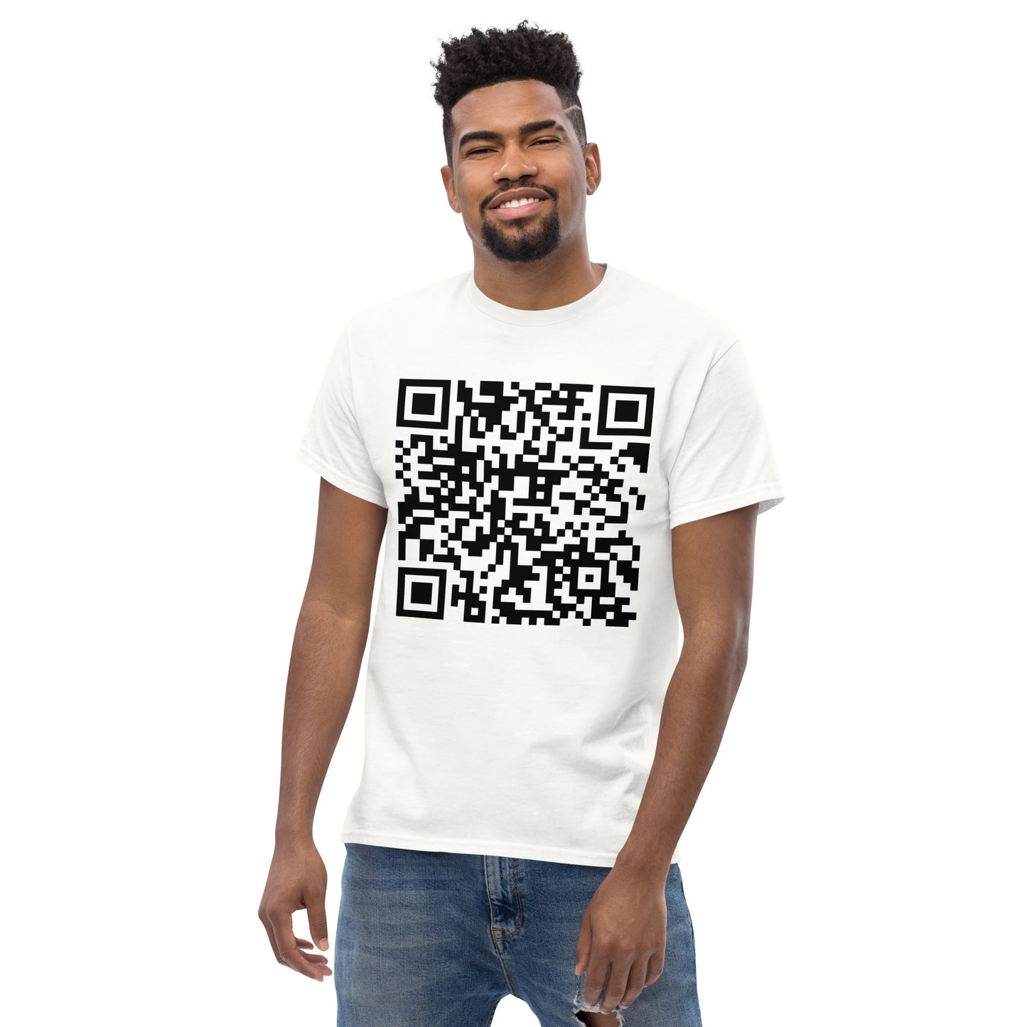 LATIENDITAGA - Camiseta clásica unisex divertida con código QR (FUC* YOU)